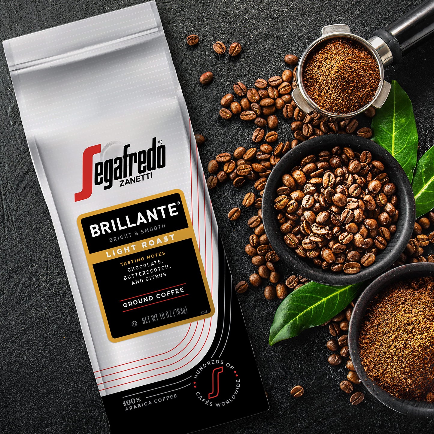Segafredo Zanetti Ground Coffee, Brillante Medium Roast, Made With Arabica, Vivacious And Balanced Flavor