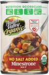 Health Valley Organic No Salt Added Soup, Minestrone, 15 Ounce