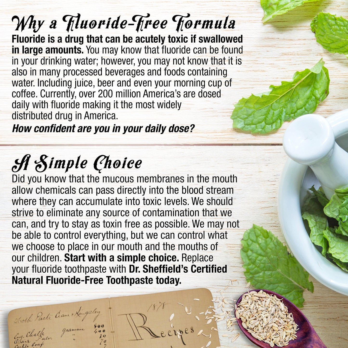Dr. Sheffield's Natural Toothpaste (Mixed Berry) - Fluoride-Free, 2-Pack for Fresh Breath & Whiter Teeth, Reduces Plaque