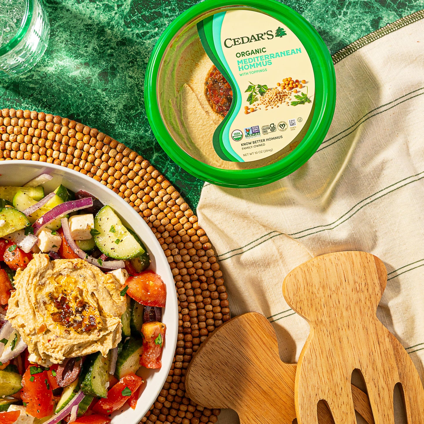 Cedars Topped Organic Mediterranean Hummus