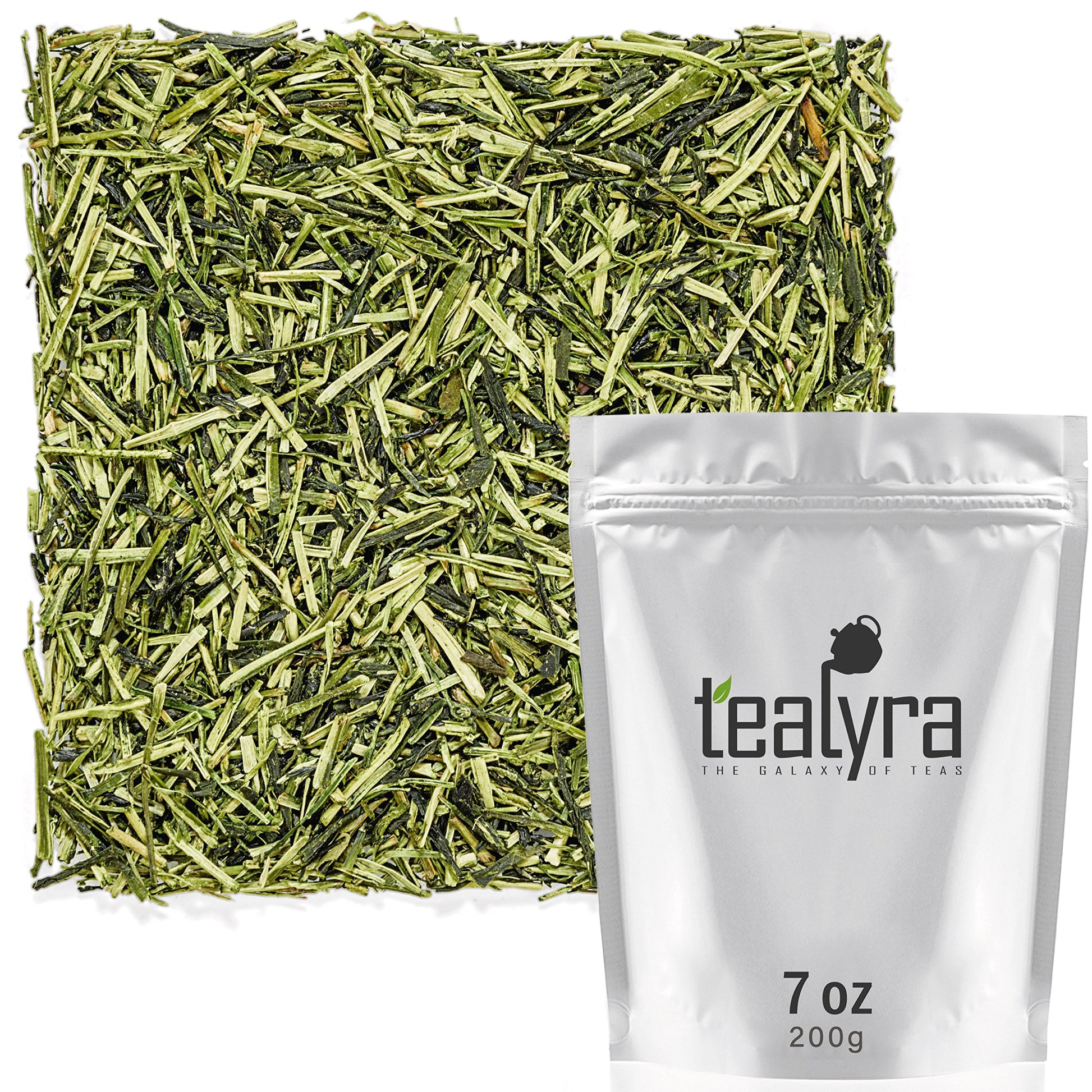 Tealyra Premium Kukicha Twig Kabuse Green Tea - Loose Leaf - Mild Nutty Flavor - 200g (7.05 Ounce)