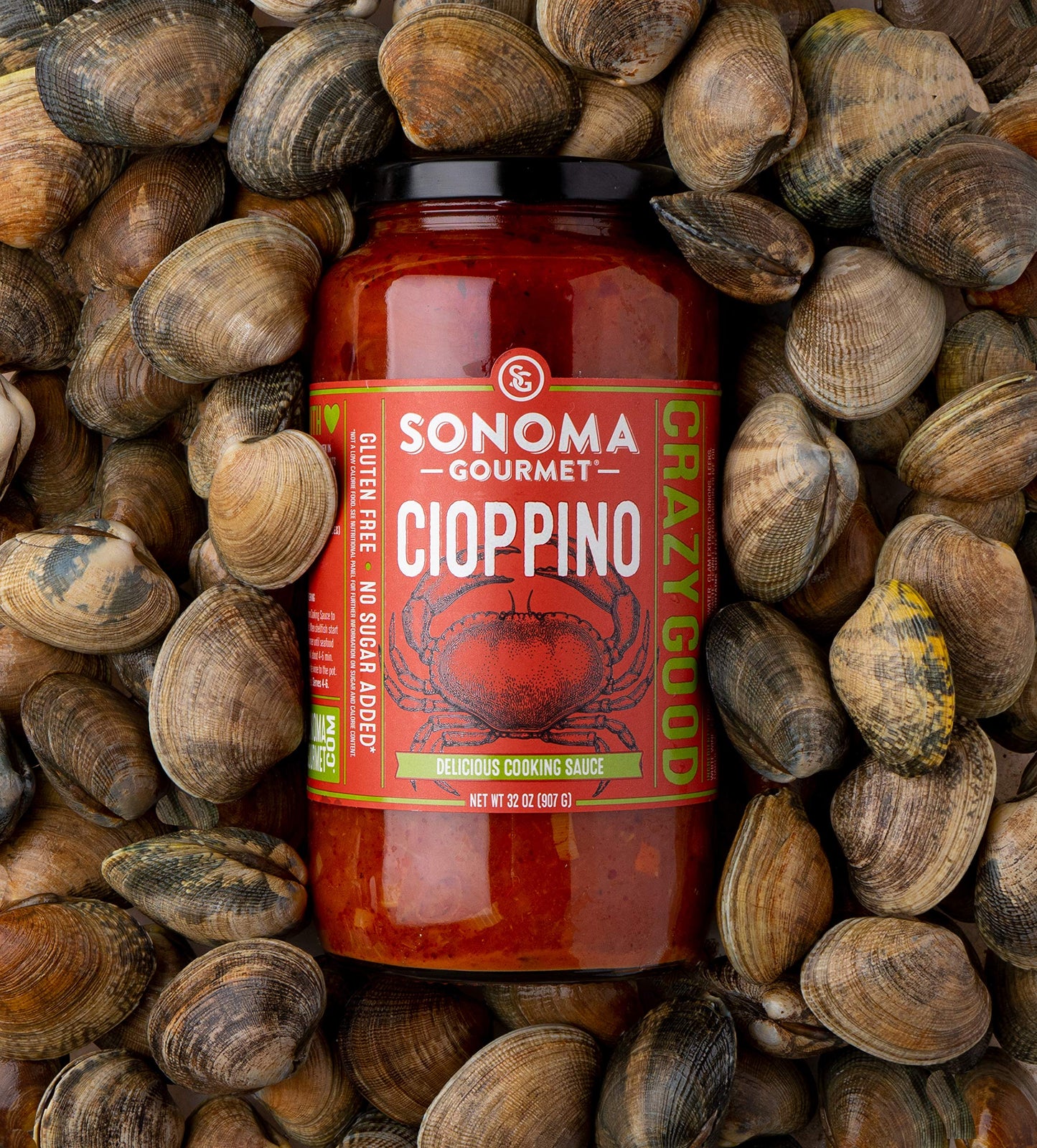 Sonoma Gourmet Cioppino Cooking Sauce, No Sugar Added, 32 Ounce Jars, Pack of 2