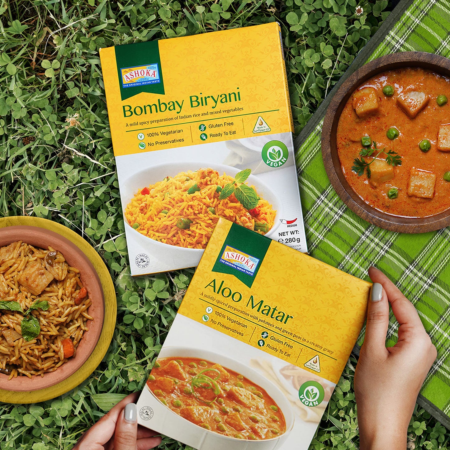Ashoka Meals 1932, Tofu Curry, Plant-Based Gluten Free Meals, All-Natural, Ready to Heat Paneer Makhani, Kosher Certified, Authe