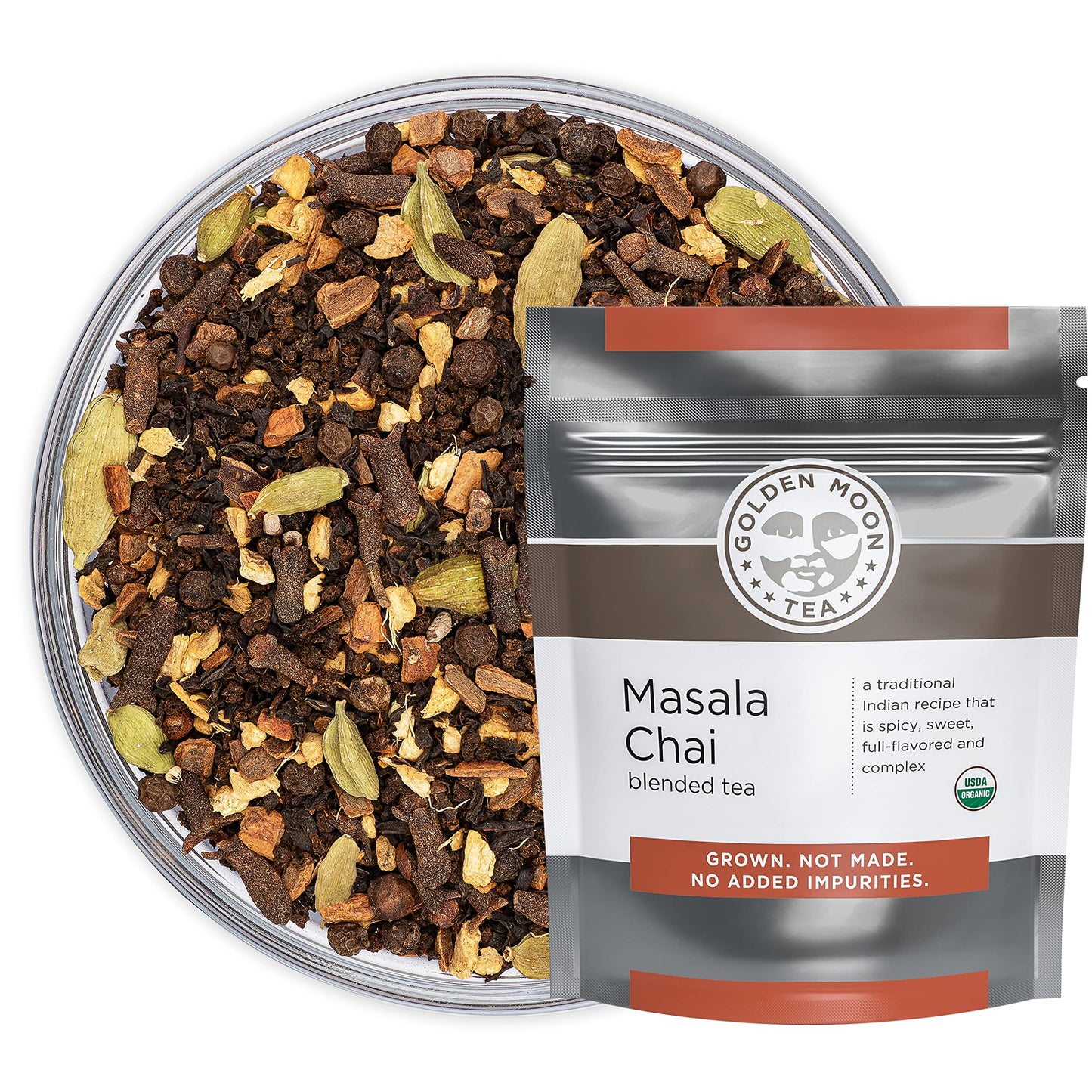 Golden Moon Tea Masala Chai Tea, 181 Servings, Organic, 16 Ounces