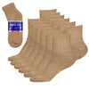 Debra Weitzner Diabetic Ankle Socks Mens Womens Non-Binding Socks Loose Fit Beige 6 Pairs