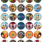 HAPPY CHOICES Edible Cupcake Toppers - Pirate Adventure Theme, Colored, Wafer Sheet, Set of 30
