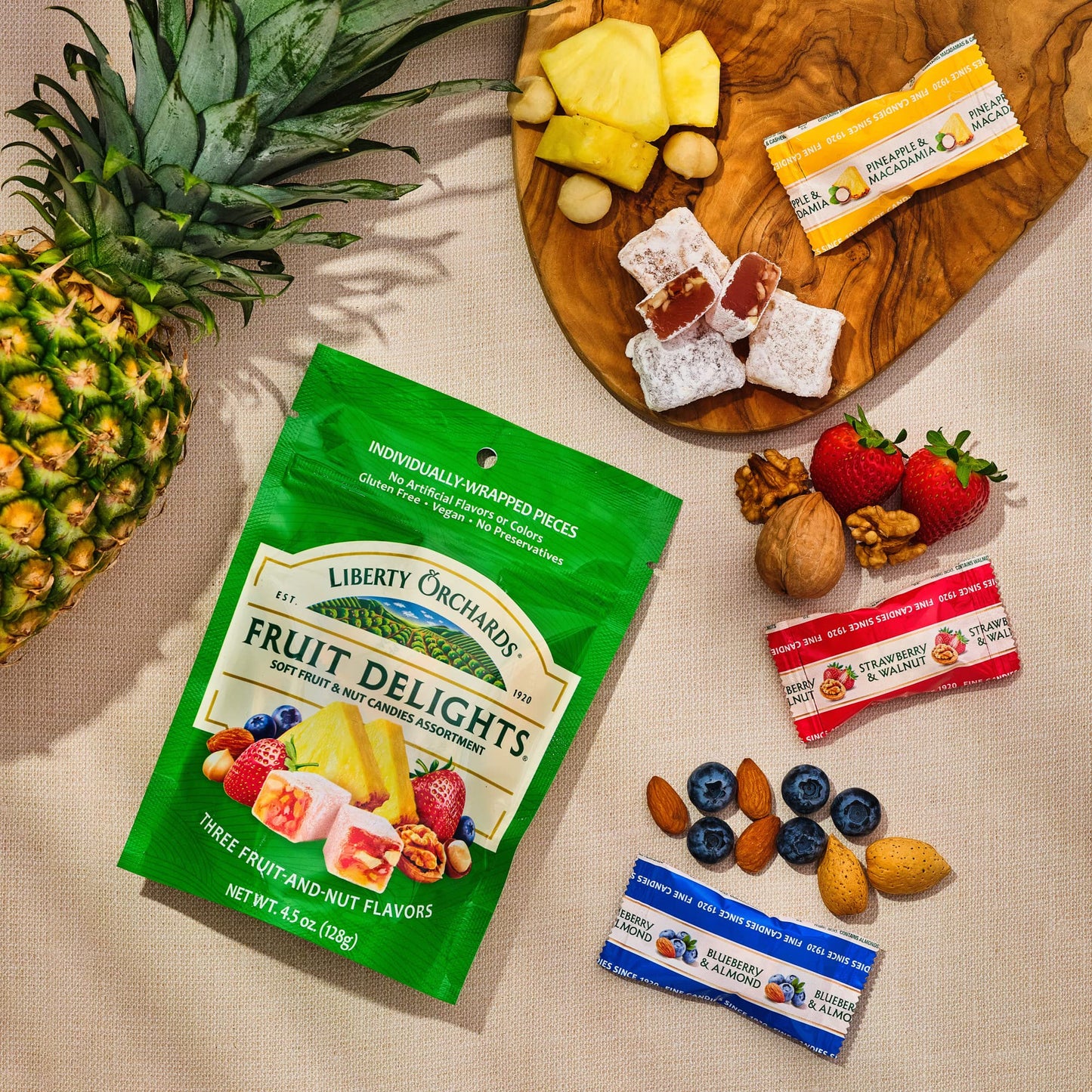 Liberty Orchards New Fruit Delights Package! - Vegan Turkish Delight Candy 4.5Oz