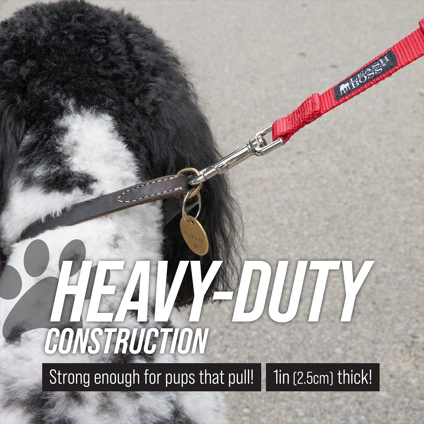 Leashboss Short Dog Leash For Dog Training  Padded Traffic Handle Short Leash For Dog Training, Total Comfort When Dog Walking