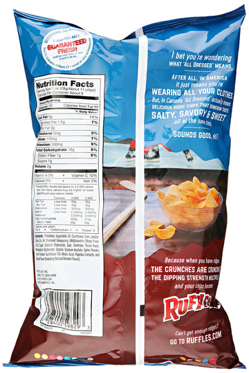 Ruffles All Dressed Ridged Potato Chips, 8.5 Ounce, Model JOS-Z3367