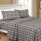 Elegant Comfort Luxury Soft Bed Sheets Plaid Pattern 1500 Thread Count Percale Egyptian Quality Softness Wrinkle And Fade Resist