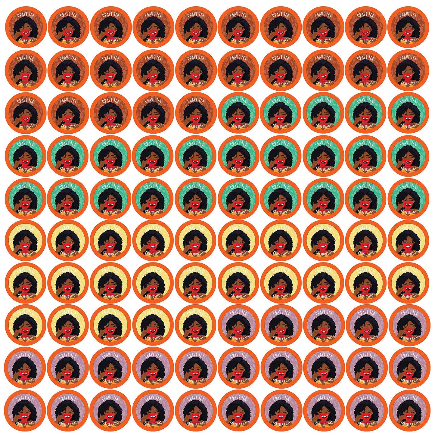 Crave Beverages Tea Pods Assorted Variety Pack for Keurig, 100 Count