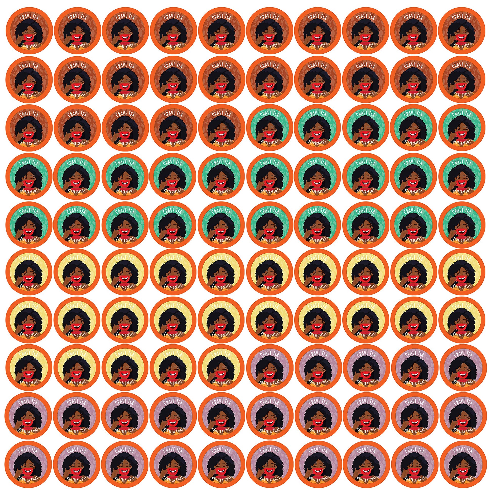 Crave Beverages Tea Pods Assorted Variety Pack for Keurig, 100 Count