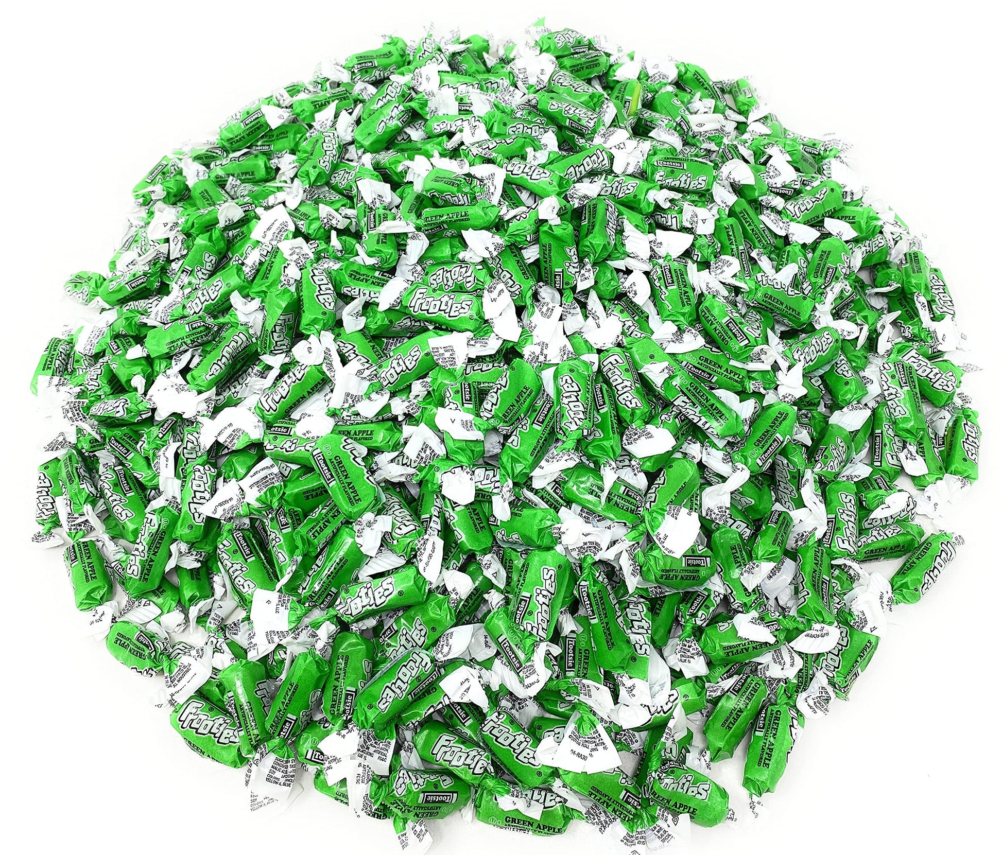 Bulk Green Apple Flavor Tootsie Roll Frooties Chewy Pink American Taffies Candy Individually Wrapped In Resealable Assortit Bag 