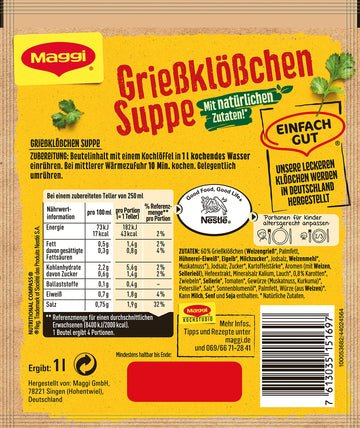 Maggi - Griesskloesschen Suppe (Semolina Dumpling Soup Mix)
