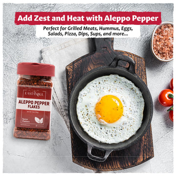 Eastanbul Aleppo Pepper Flakes 5.3oz Pure Aleppo Pepper Ground from Turkey, Pul Biber for Mediterranean & Middle Eastern Dishes,