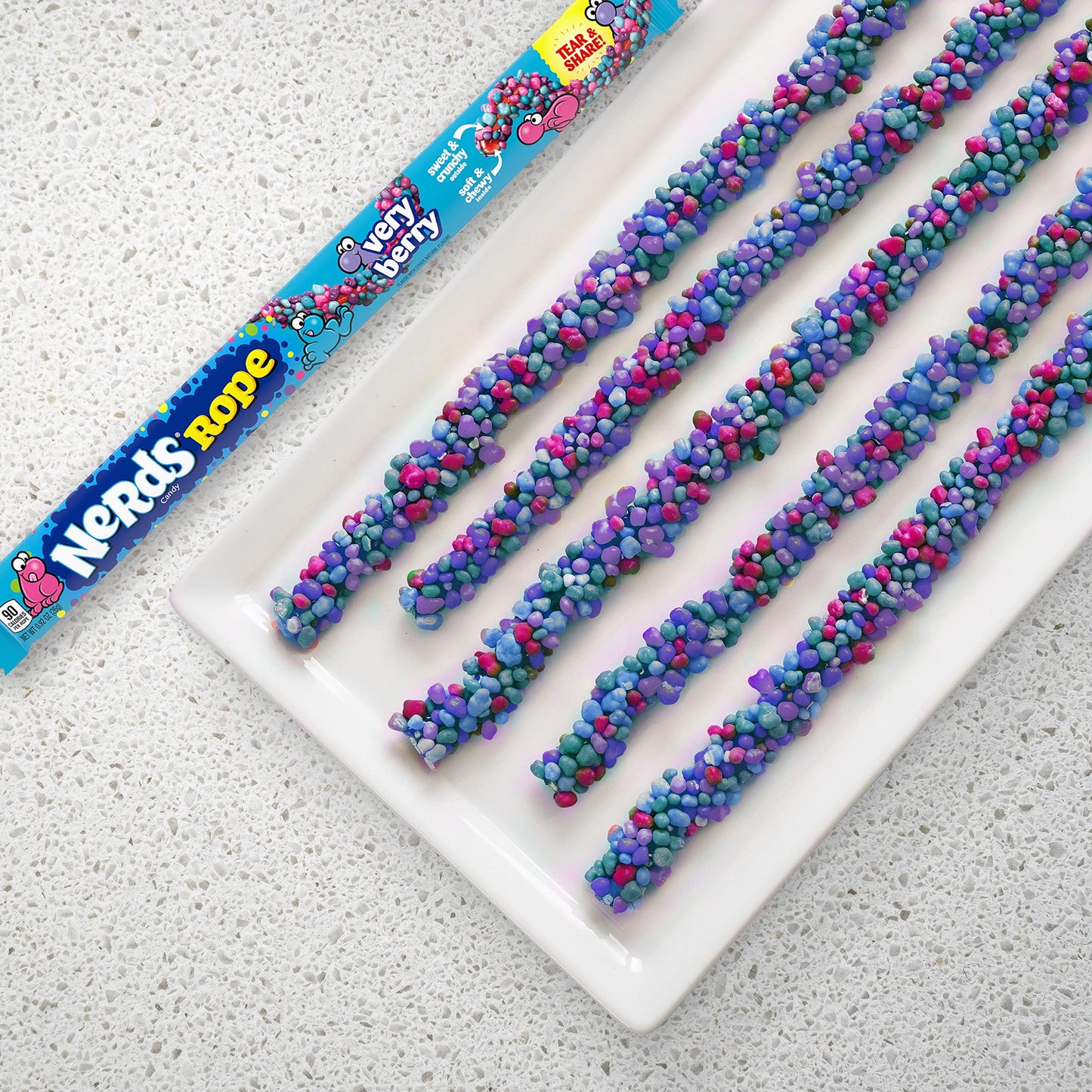 Nerds Rope Candy, Very Berry, 0.92 Ounce Ropes (Pack of 48)