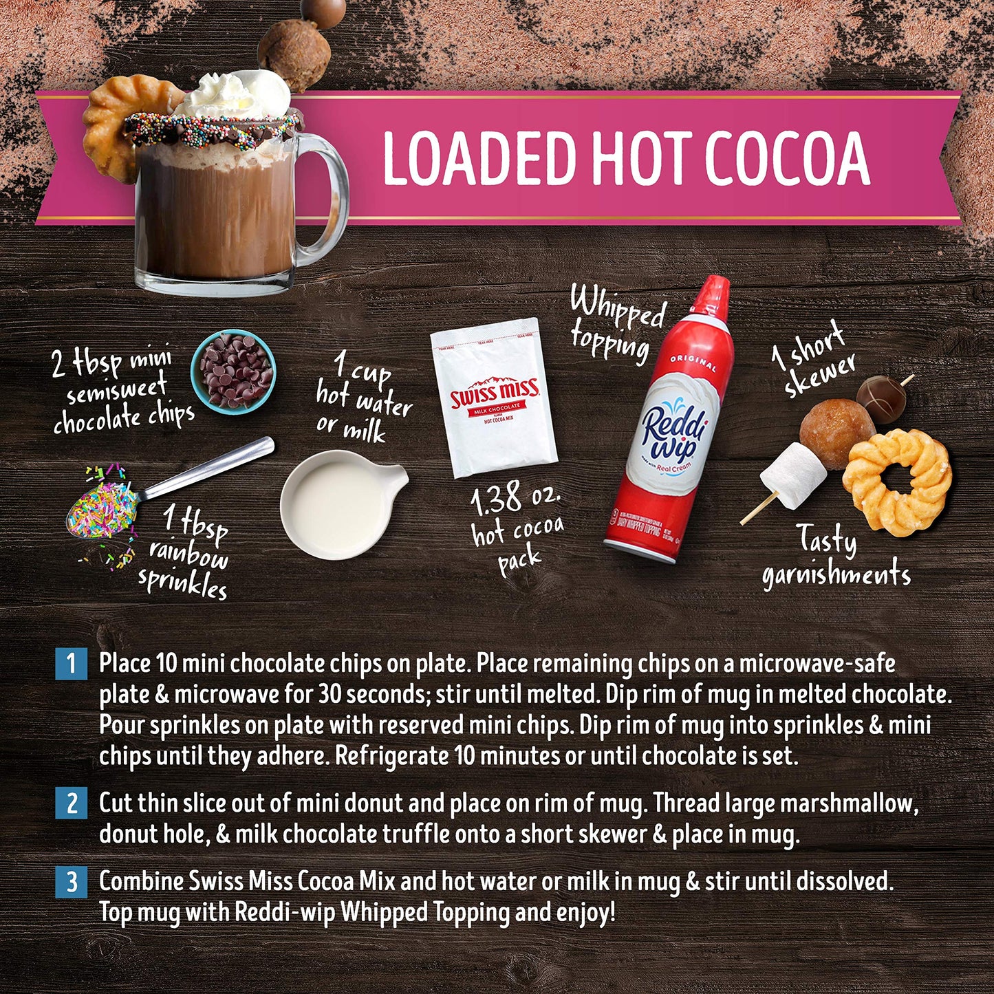 Swiss Miss Milk Chocolate Flavor Reduced Calorie Hot Cocoa Mix, 0.39 Oz. 8-Count (Pack Of 12)