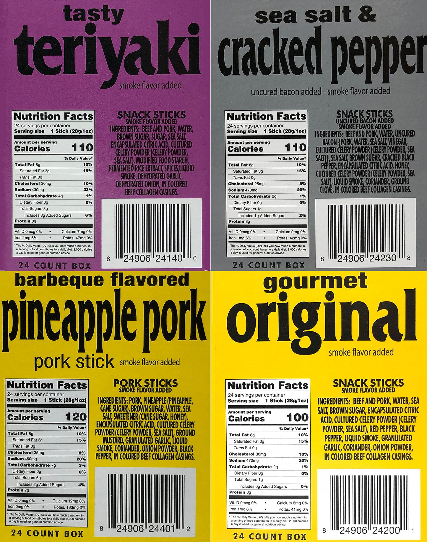 Westerns Smokehouse Meat Sticks Variety Pack – 20 Individually Wrapped Sticks, 8 Flavors, Gluten-Free, 1 Ounce Each