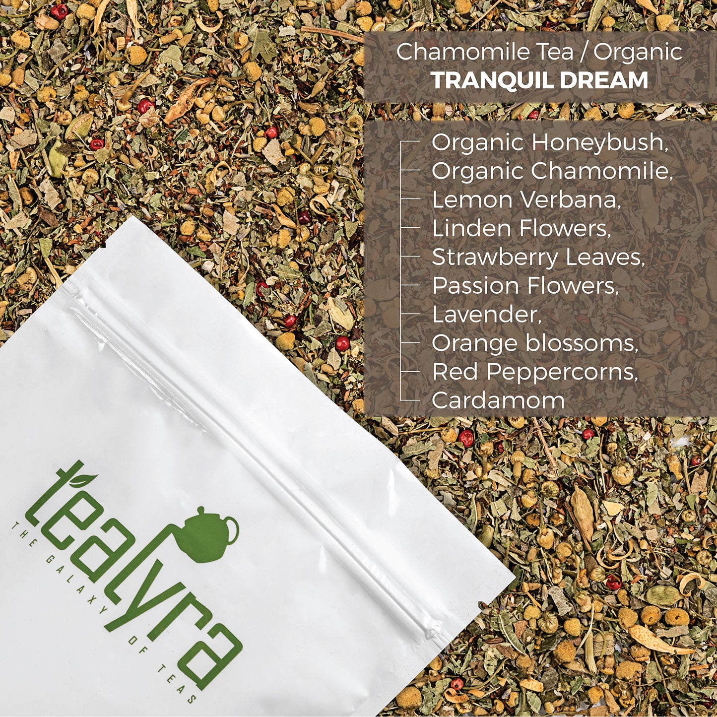 Tealyra Herbal Loose Leaf Tea - Chamomile Honeybush Lavender - Caffeine-Free - 4 Ounce (Pack of 1)
