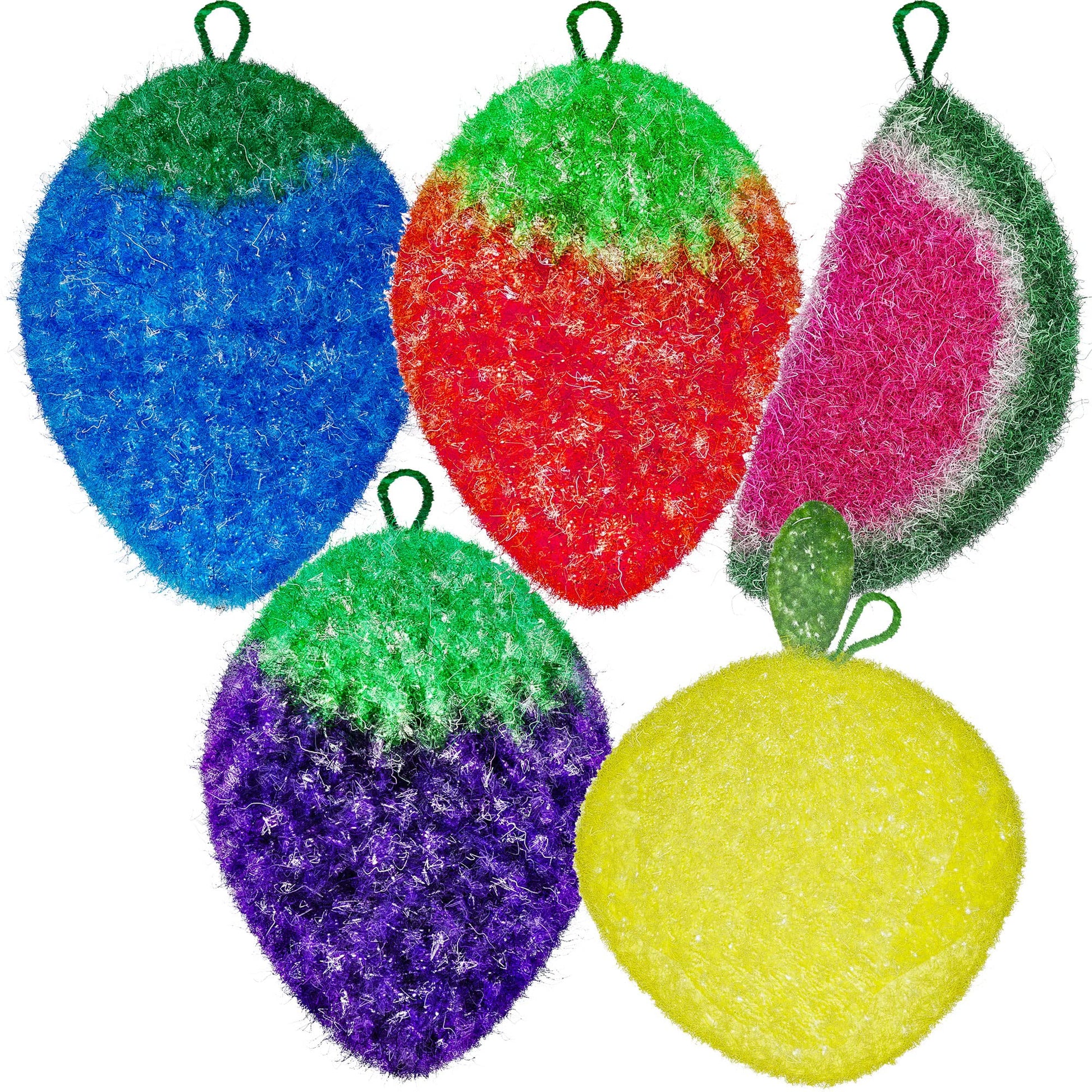 Dish Scrubbie Durable Dish Scrubber (5 Pc) - Long Lasting, Non-Scratch, Odorless And Reusable Kitchen Scrubber - All Purpose Scr