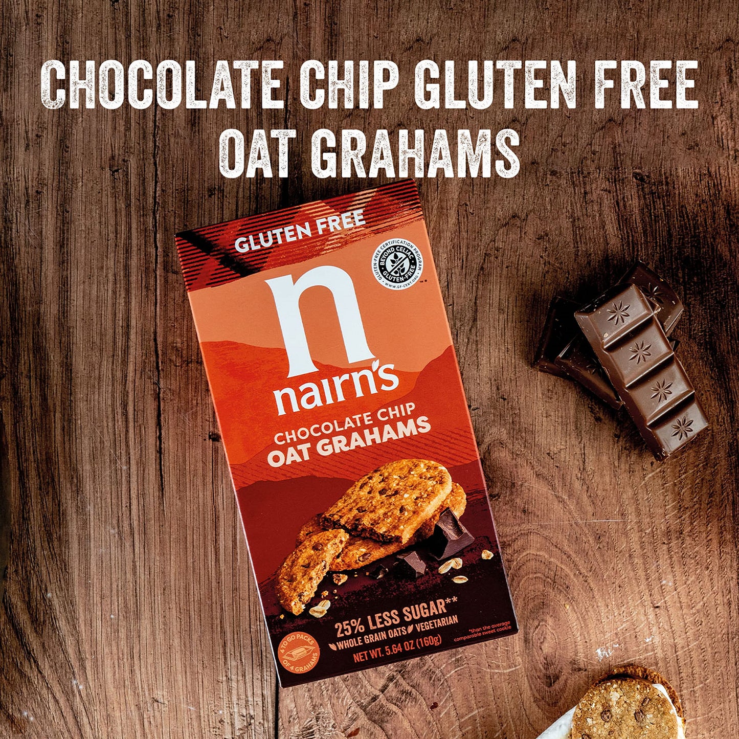 Nairn'S Gluten Free Chocolate Chip Oat Grahams, 5.64Oz Pack Of 6