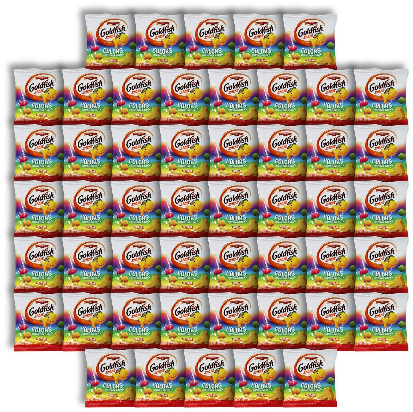 Niro Assortment | Pepperidge Farm Gold Fish Snack Packs | Gold Fish Colors Value Pack | Cheddar Baked Crackers Sampler Bag | 50