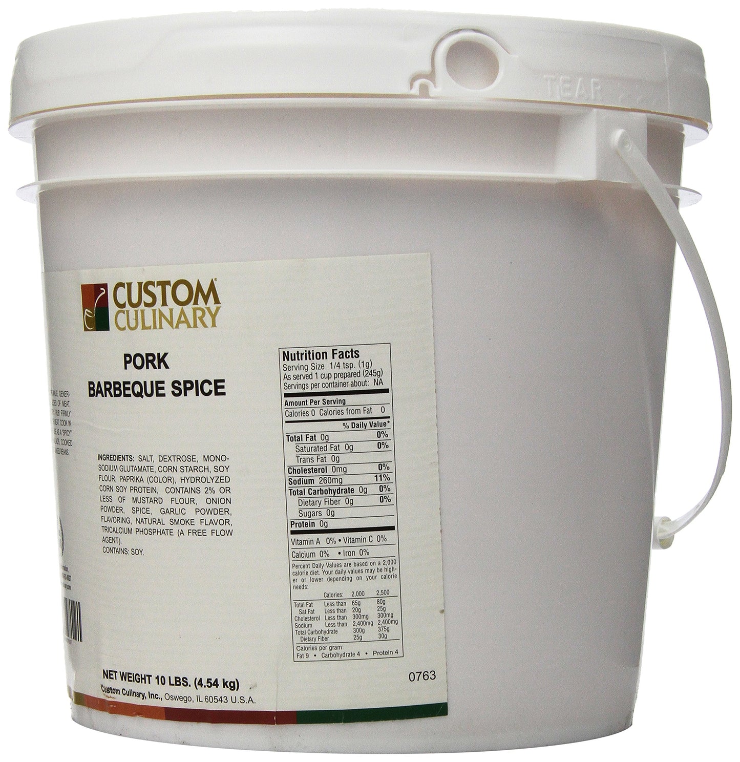 Custom Culinary Pork Barbeque Spice, 10 Pound