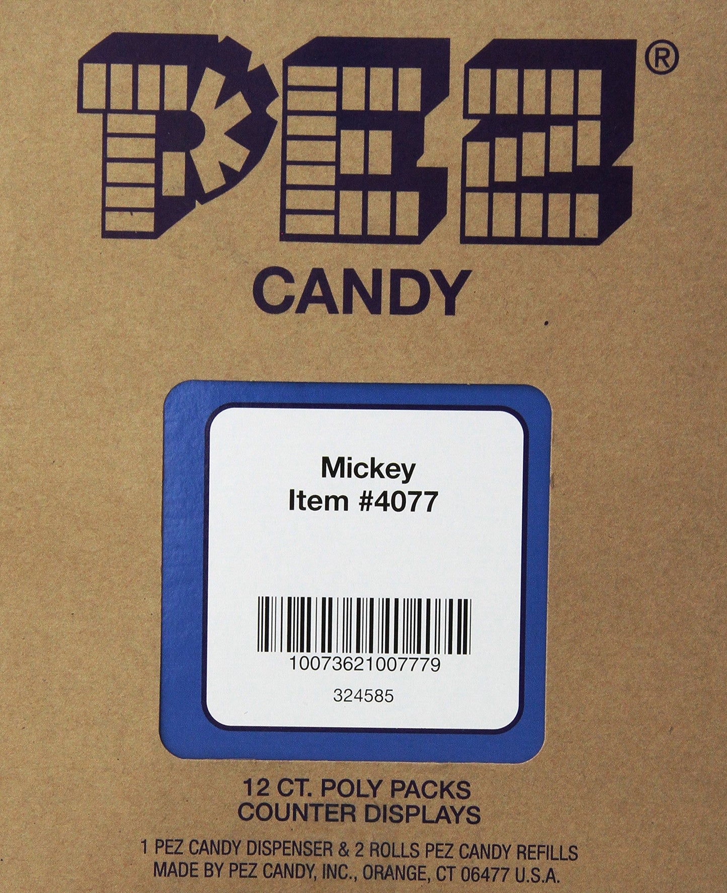 Pez Disney Mickey, Assorted Candy Dispensers 0.58 Ounce (Pack Of 12)