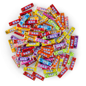 Pez 10 Flavor Assortment 1 Lb Bag - Cherry, Grape, Lemon, Orange, Raspberry, Strawberry, Sourz Green Apple, Blue Raspberry, Wate