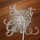 Sweet Baby Girl Cake Topper Rose Gold Glitter Baby Shower Girl Cake Topper Baby Girl Cake Topper For Baby Shower, Its A Girl Cak