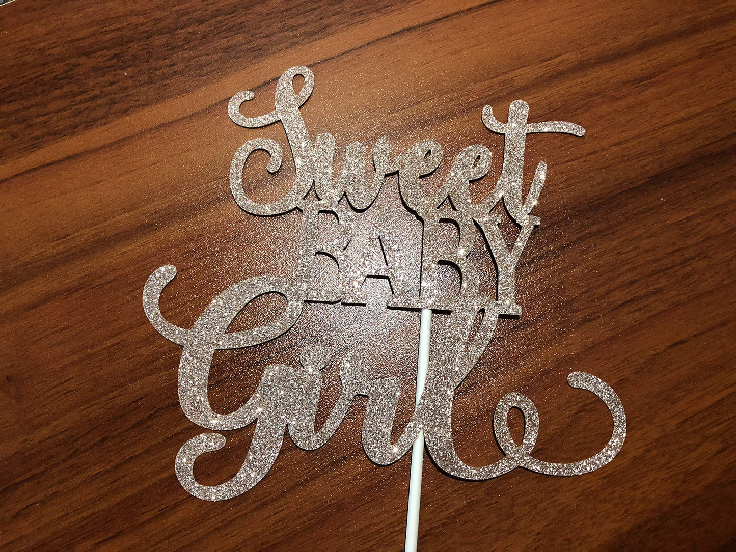Sweet Baby Girl Cake Topper Rose Gold Glitter Baby Shower Girl Cake Topper Baby Girl Cake Topper For Baby Shower, Its A Girl Cak
