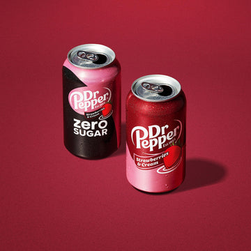 Dr Pepper Strawberries And Cream Soda, 12 Fl Oz Cans, 12 Pack