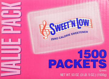 Sweet And Low Zero Calorie Sweetener 1500 Individual Serving Packets