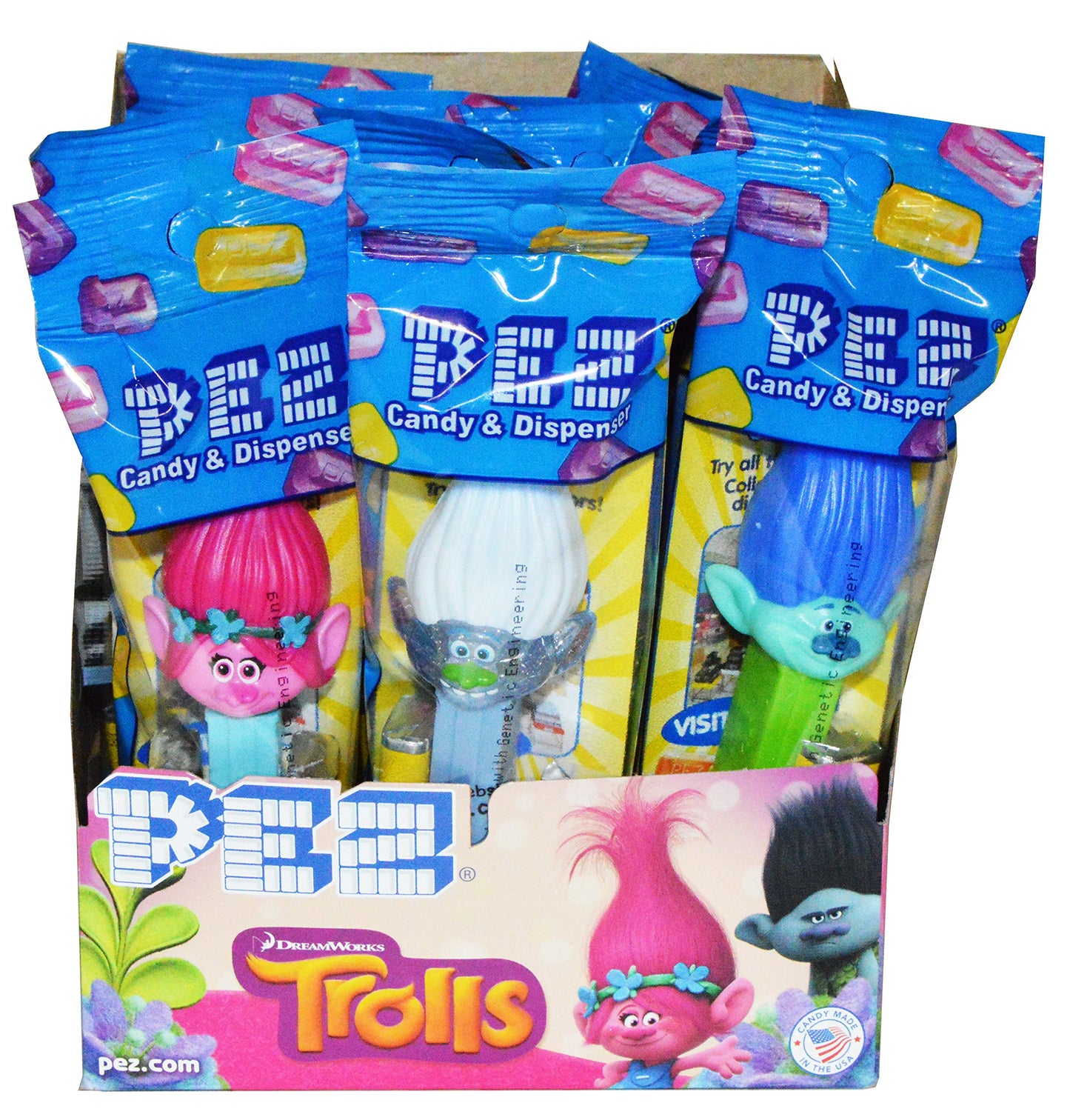 Trolls Pez Dispensers (Pack Of 12)