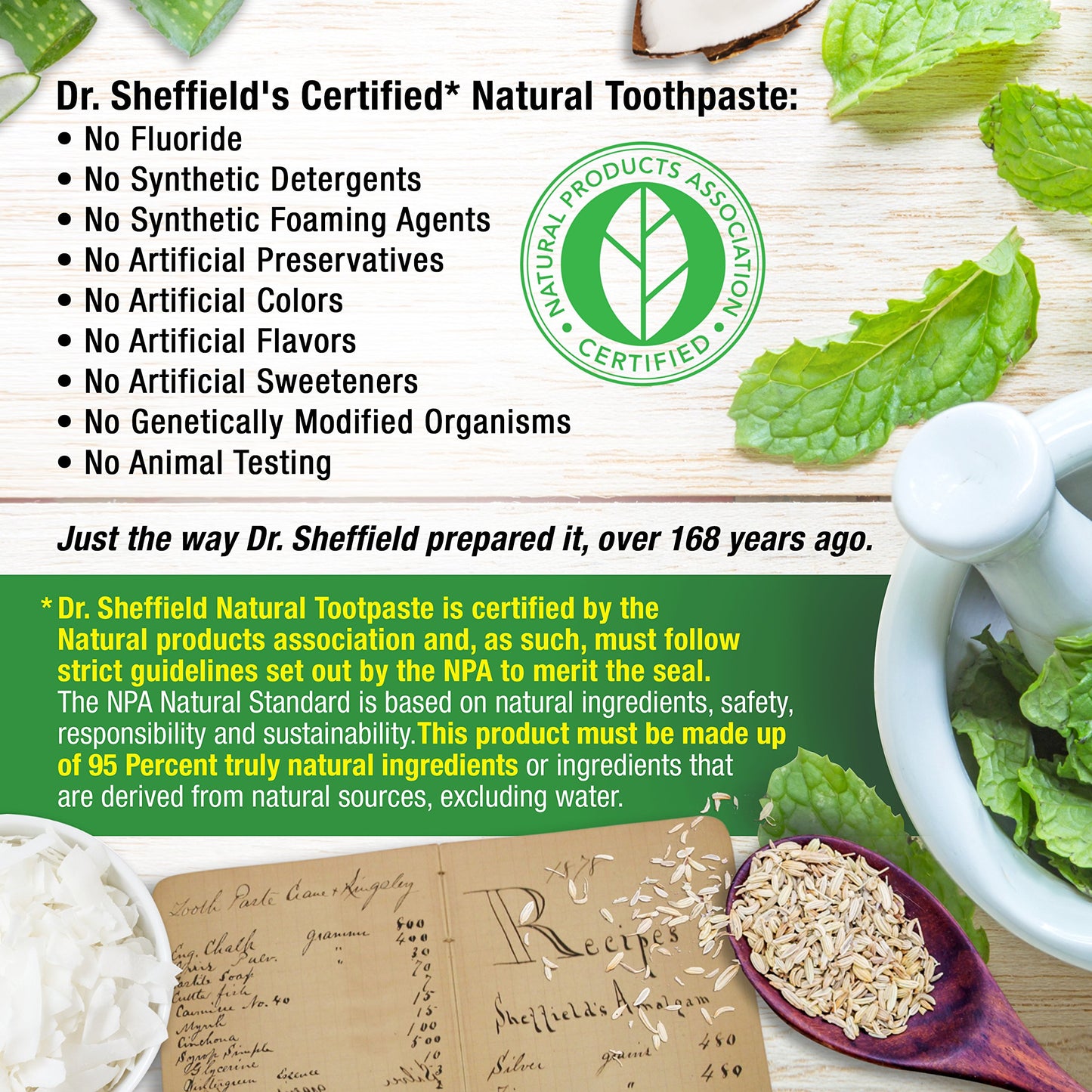 Dr. Sheffield's Natural Toothpaste (Mixed Berry) - Fluoride-Free, 2-Pack for Fresh Breath & Whiter Teeth, Reduces Plaque