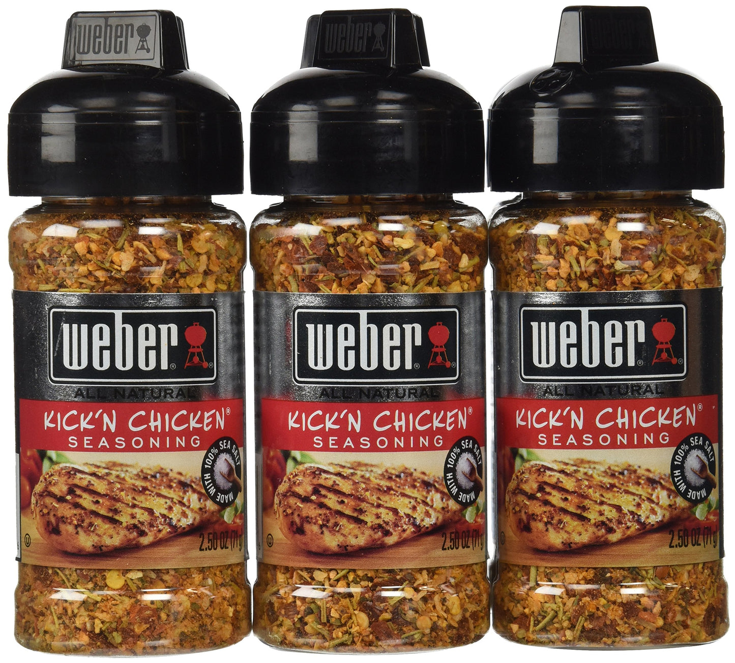 Weber Grill Seasoning Kickn Chicken, 2.5-Ounce (Pack Of 6)