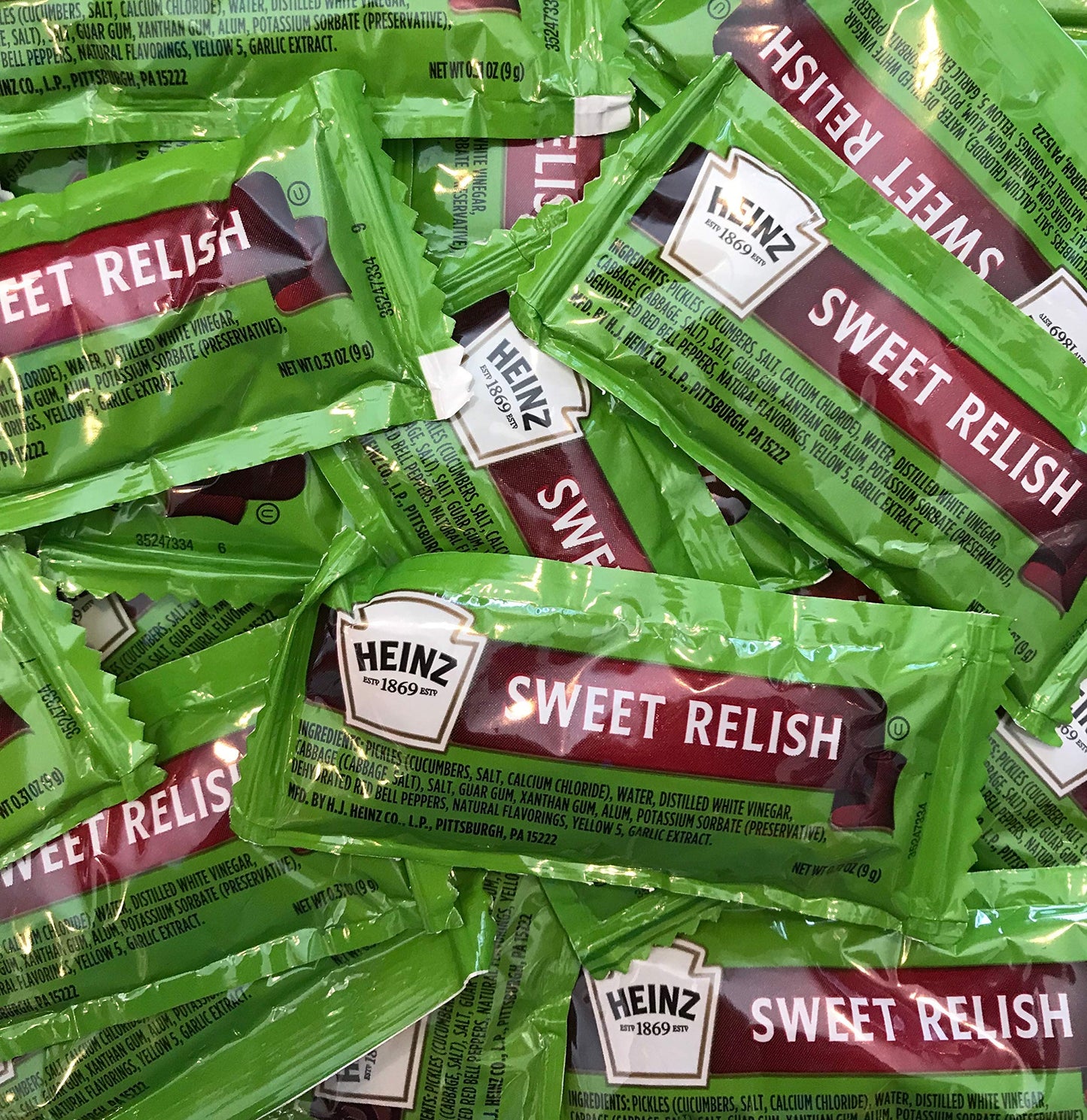 Heinz Sweet Relish Single Packs 50 Packs