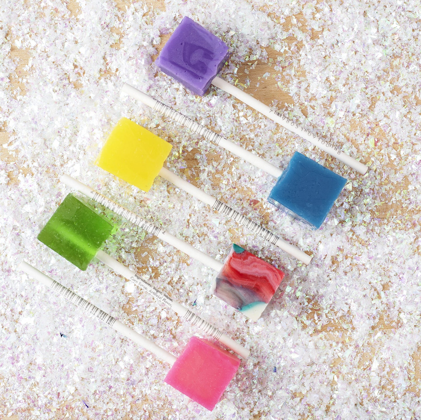 Espeez Hard Candy Cube Lollipops - Individually Wrapped G  Flavored Suckers - 100 Count