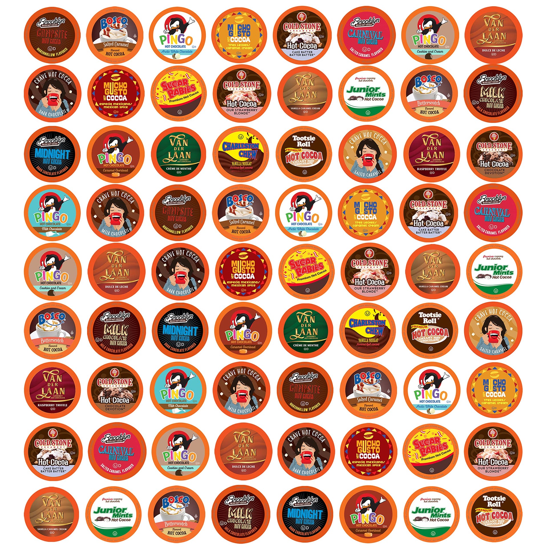 Two Rivers Coffee Hot Chocolate Pods, Cocoa Variety Sampler, Compatible with 2.0 Keurig K-Cup Brewers, 80 Count