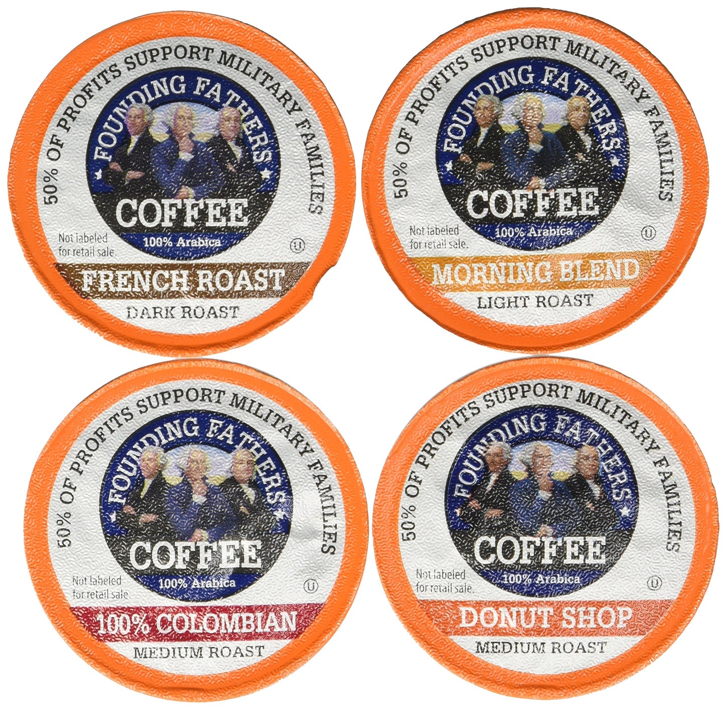 Founding Fathers Coffee Single Serve Pods, Variety Pack, 80 Count for Keurig 2.0