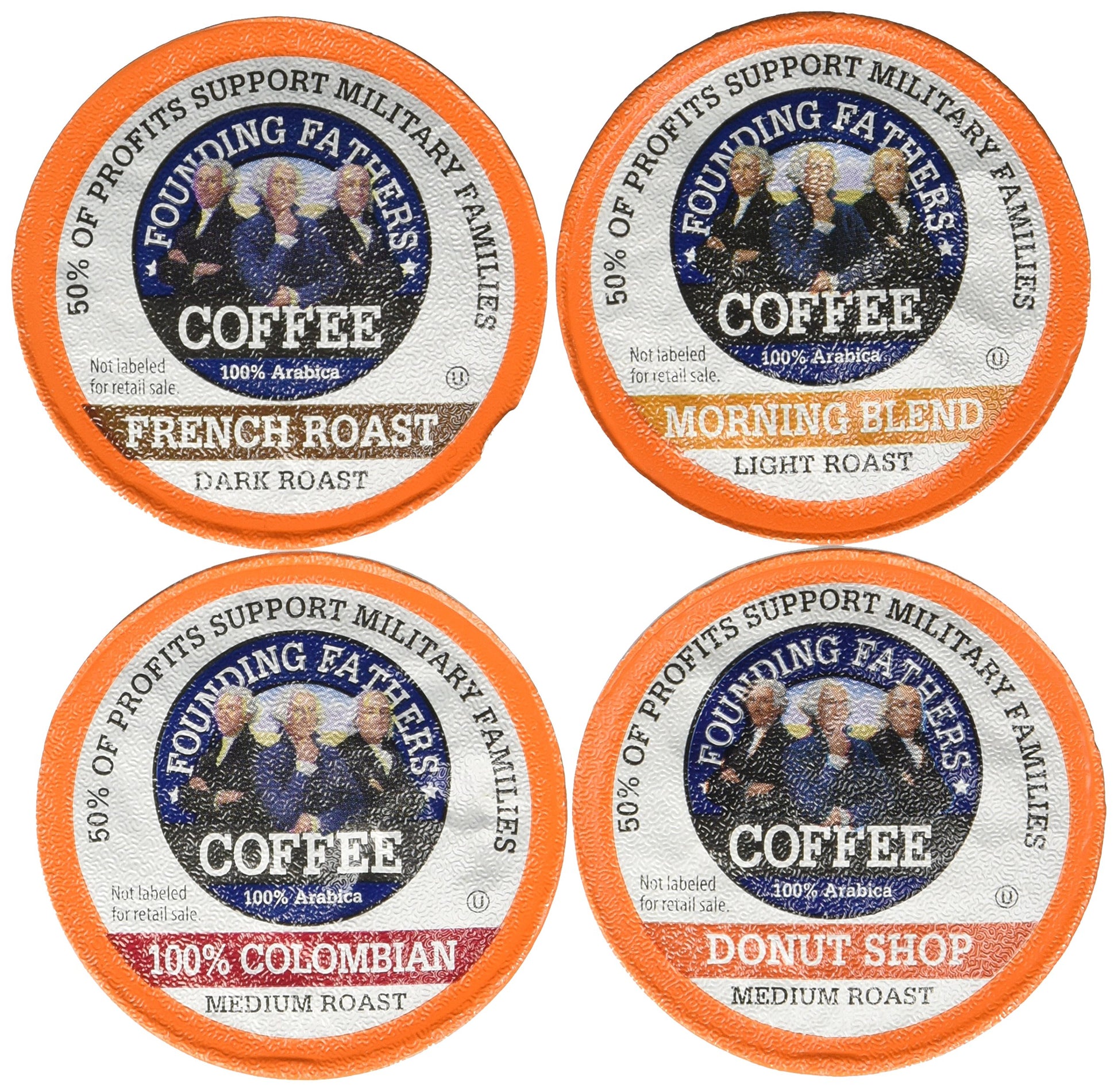 Founding Fathers Coffee Single Serve Pods, Variety Pack, 80 Count for Keurig 2.0
