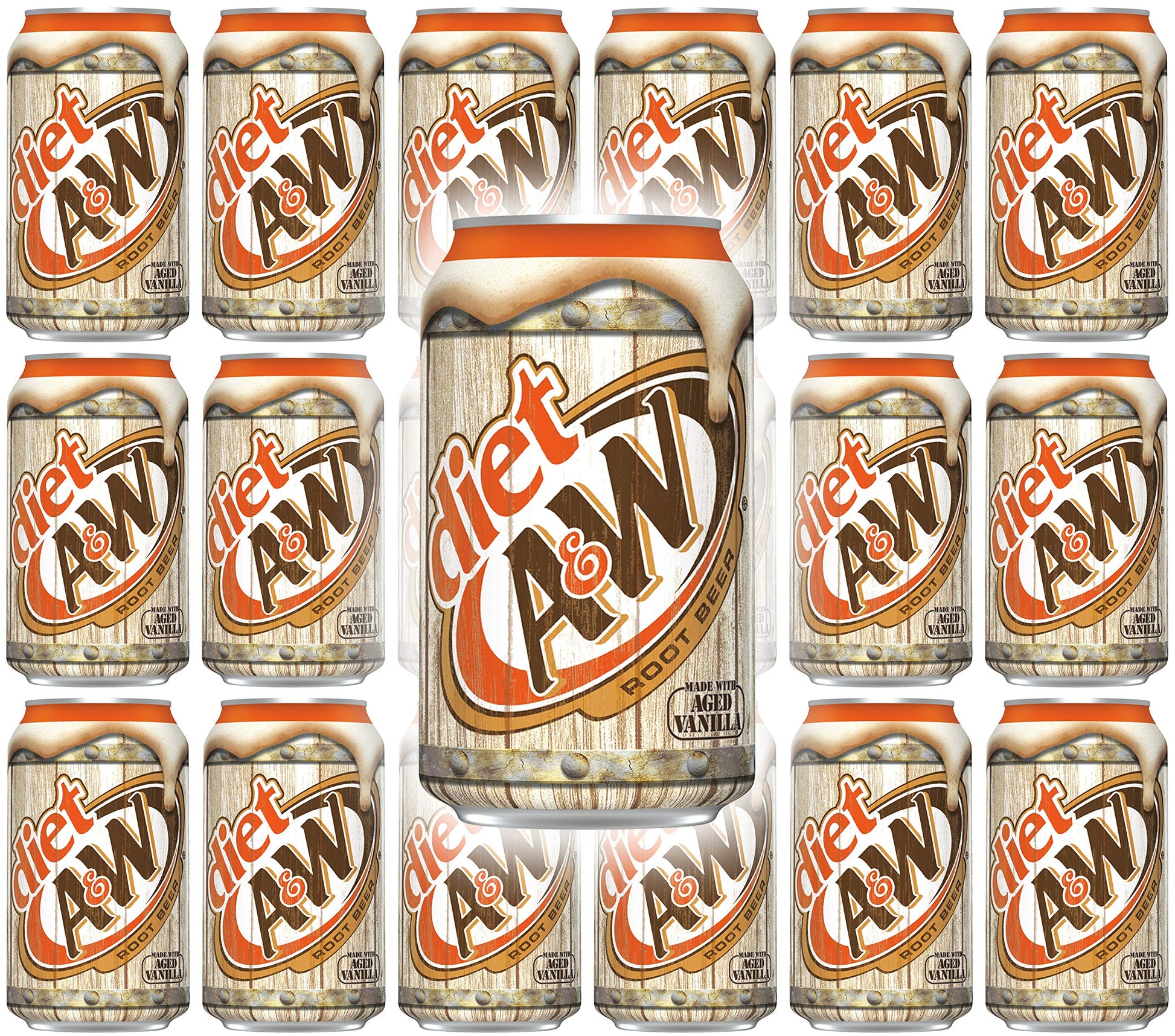 A&W Diet Root Malt Drink  12 Fl Oz Can  (Pack Of 18  Total Of 216 Fl Oz)