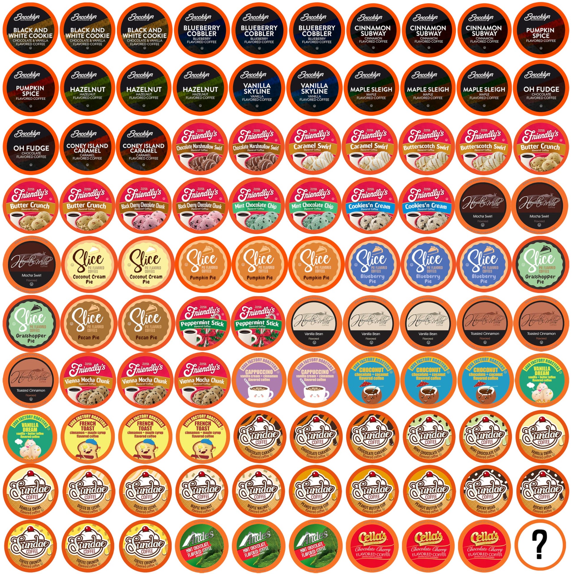 Two Rivers Coffee Pods Compatible with K Cup Brewers, Assorted Flavors, 100 Count, Model TRC FS100