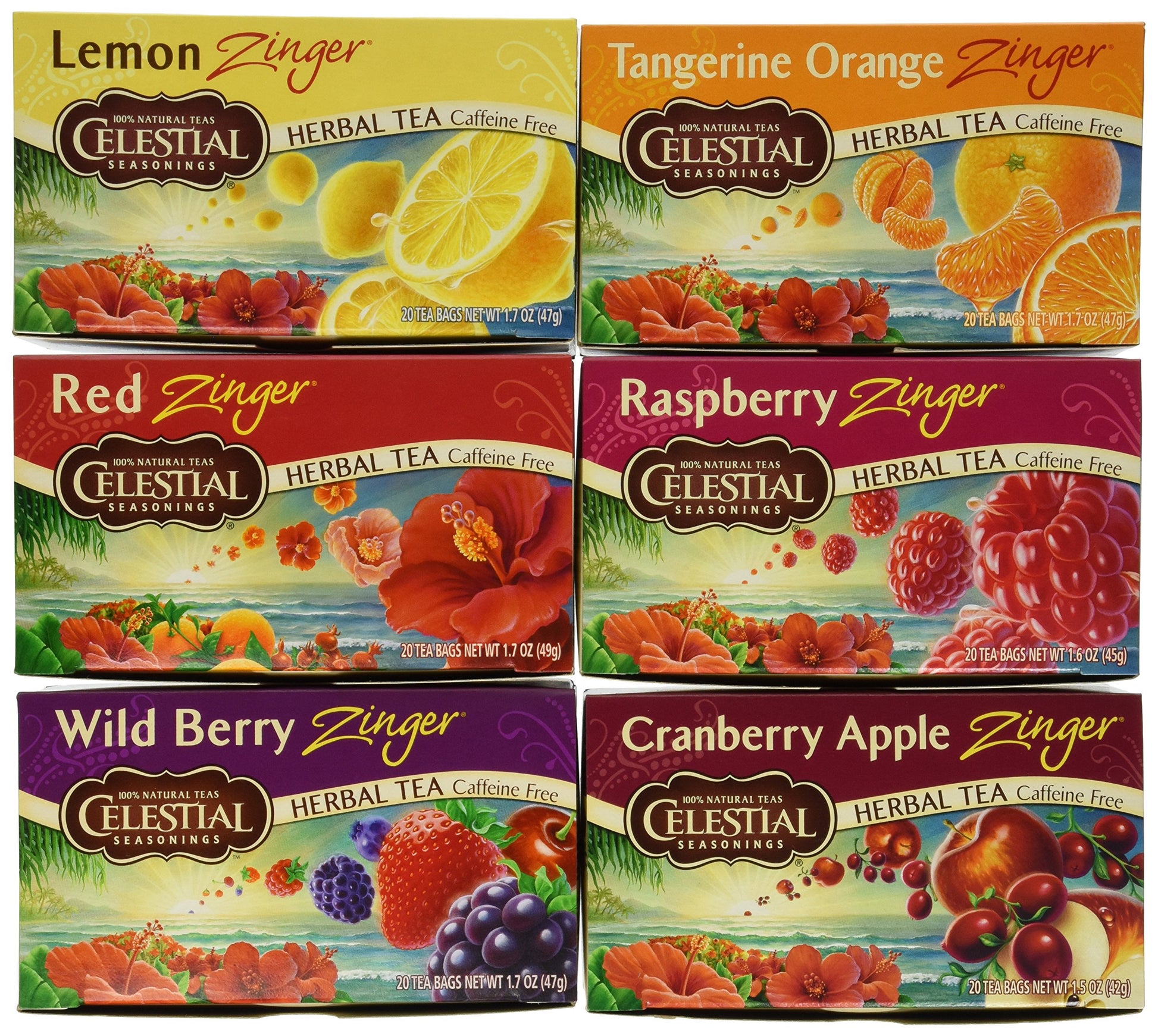 Celestial Seasonings Zinger Tea Variety 6-Pack