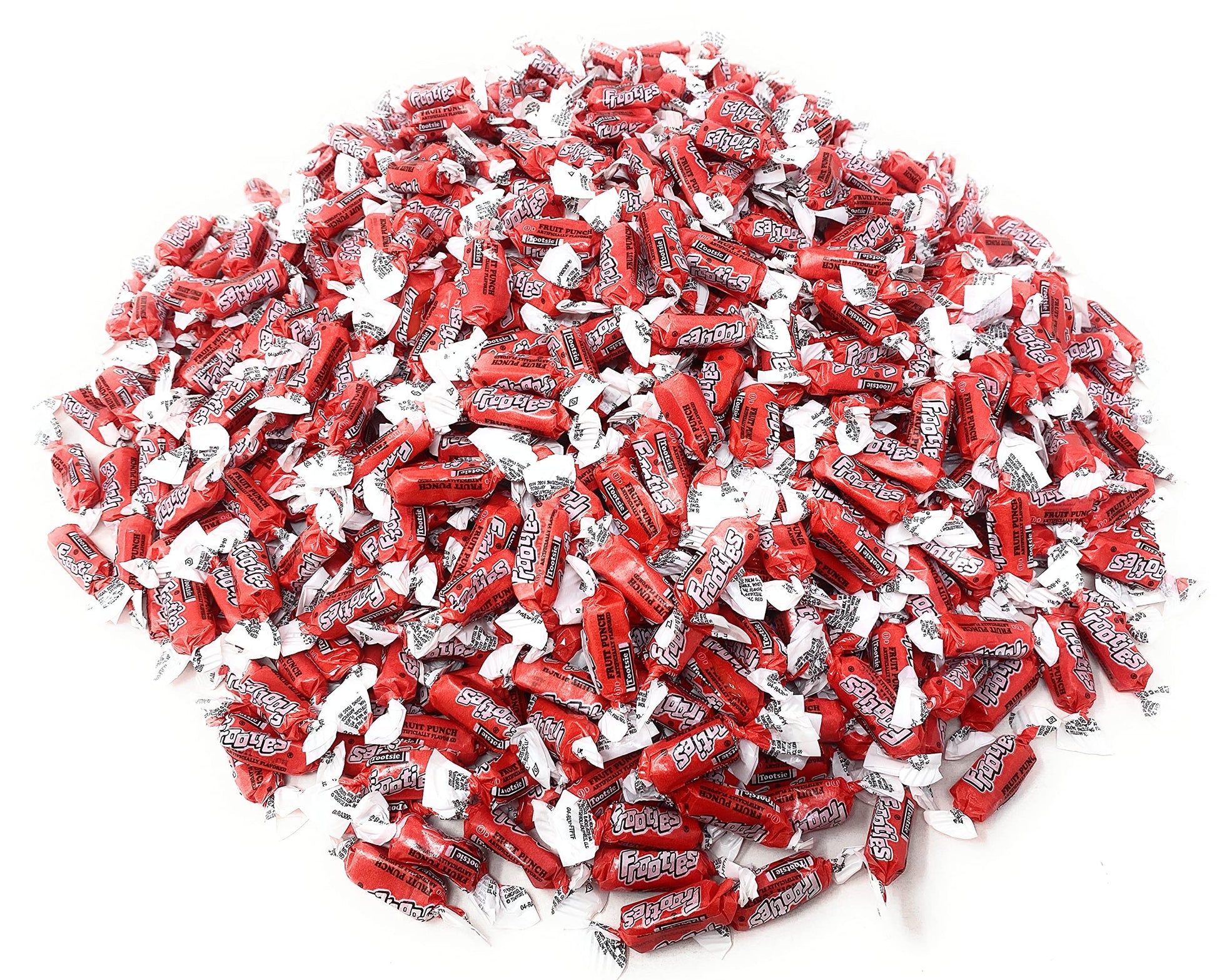 Bulk Fruit Punch Flavor Tootsie Roll Frooties Chewy Red American Taffies Candy Individually Wrapped In Resealable Assortit Bag 5