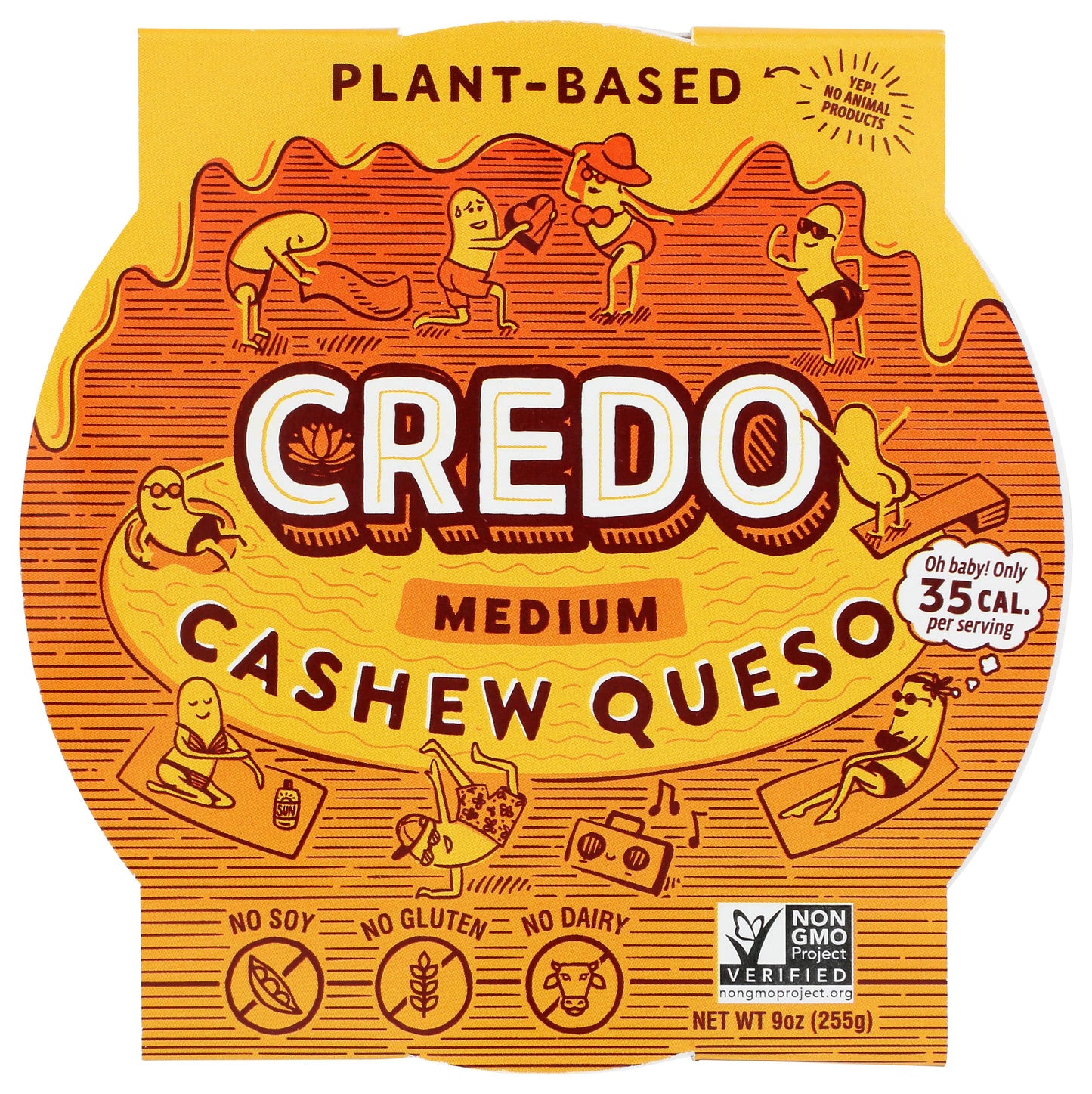 Credo Foods Medium Cashew Queso, 9 Oz