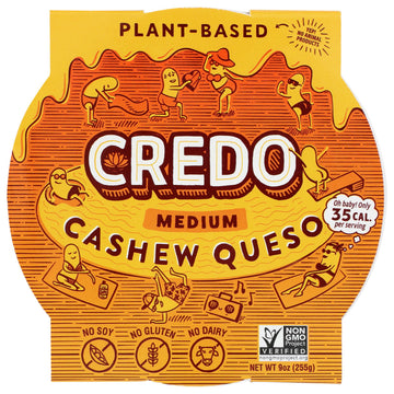 Credo Foods Medium Cashew Queso, 9 Oz