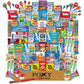 Foxy Fane 120 count Deluxe Snack Box - Ultimate Gift Care Package with Variety Assortment of Crackers, Cookies, Candy, Chips & o
