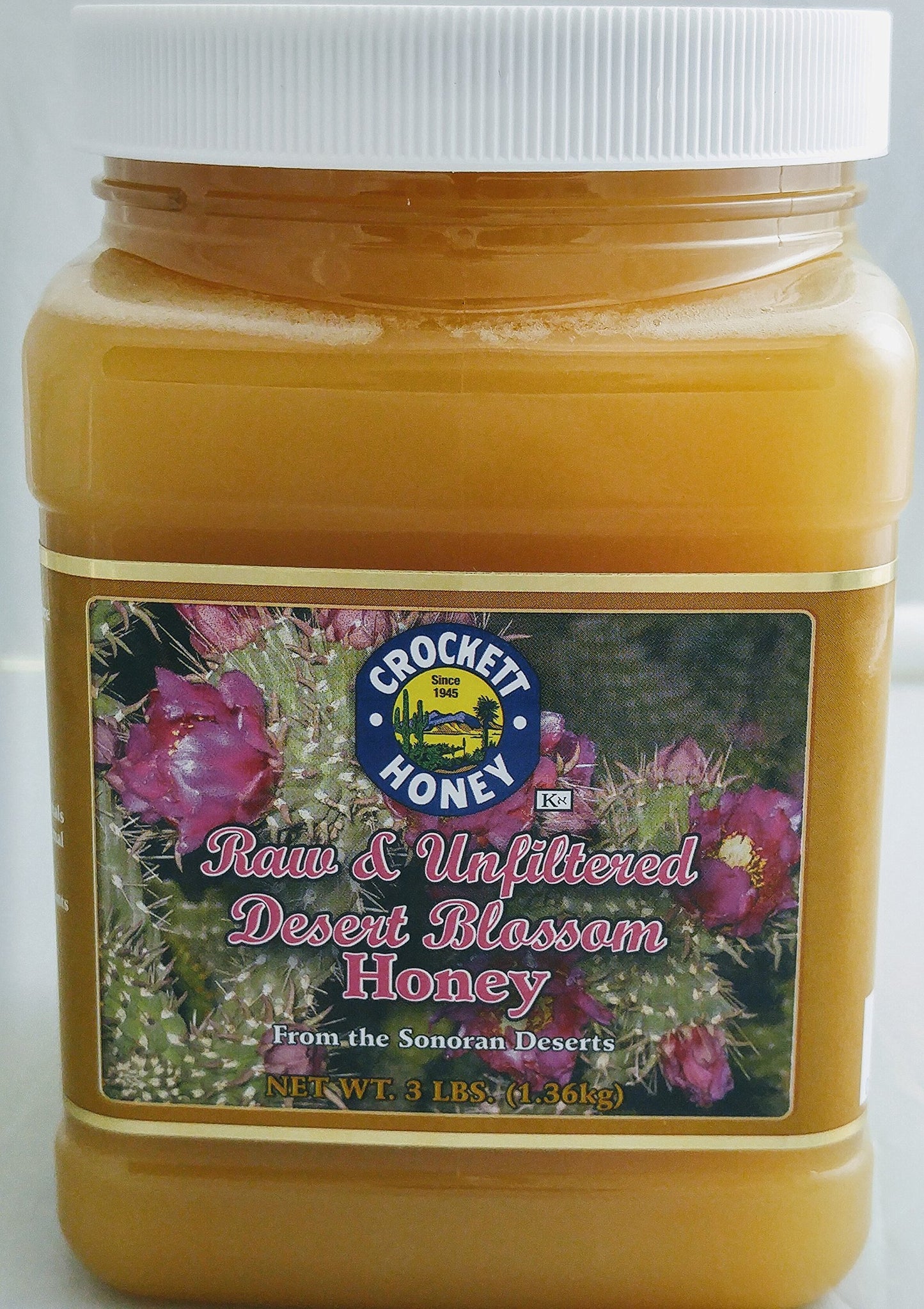 Crockett Honey Desert Blossom Raw Crystalized Honey  48 Oz