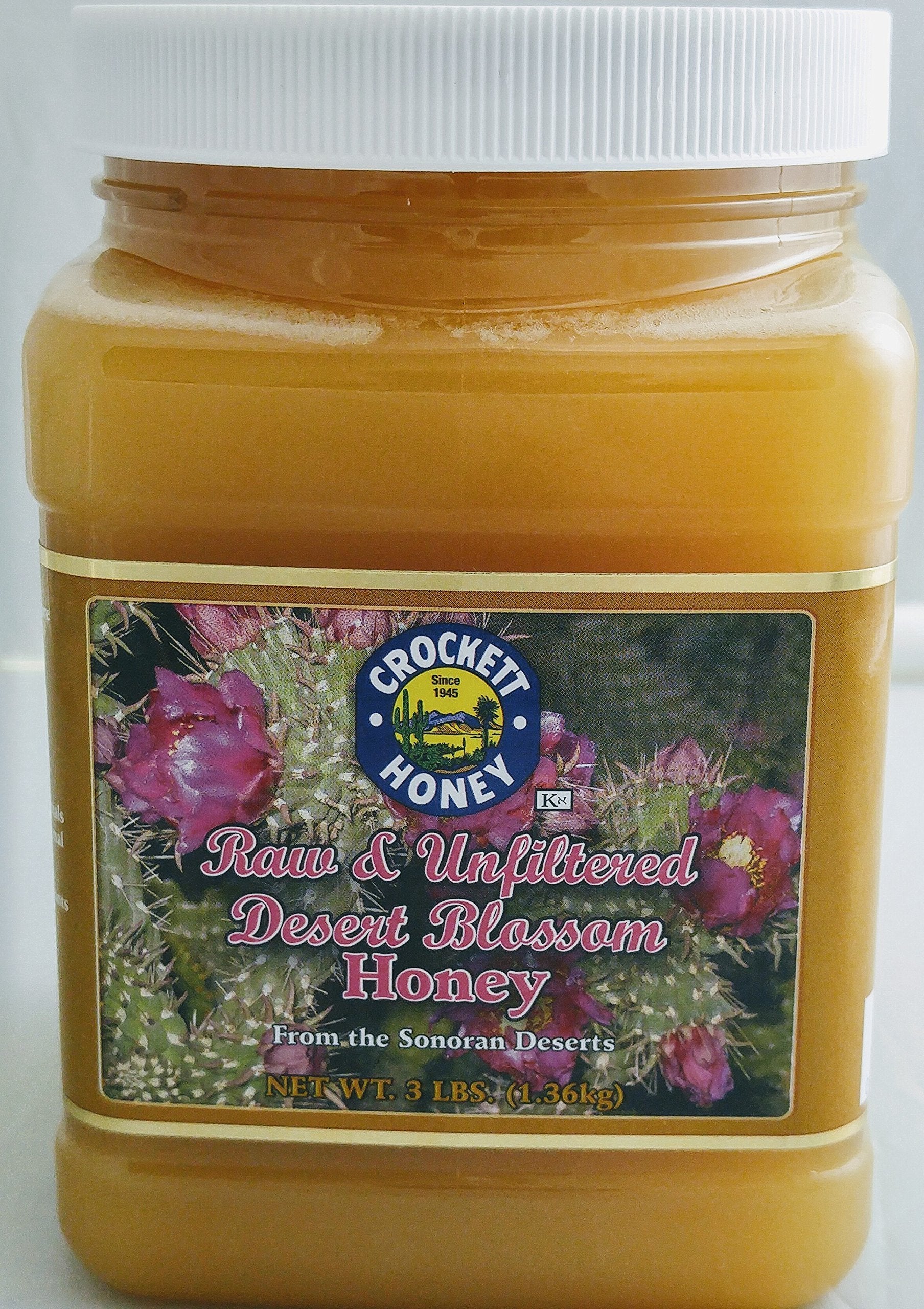 Crockett Honey Desert Blossom Raw Crystalized Honey  48 Oz